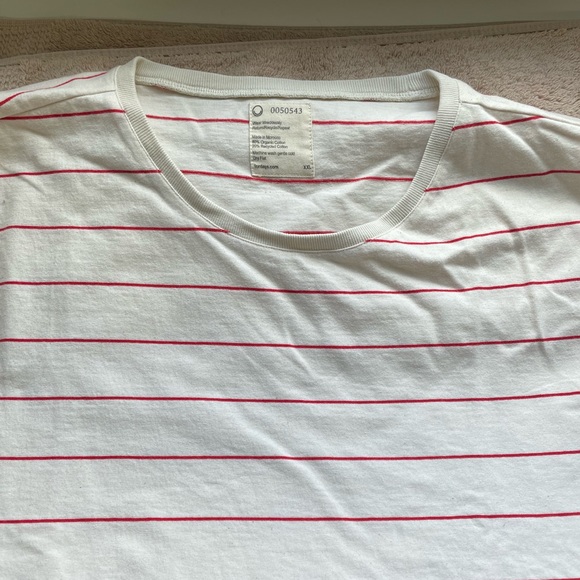 T Shirt Midi Dress Plus XXL Red White Stripe NWT recycled organic cotton - Picture 8 of 11